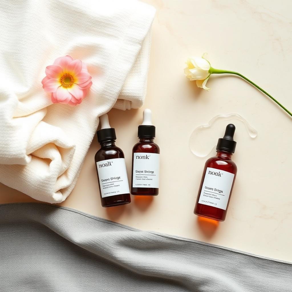 Chemical peel serums arranged in a luxury spa at Allt House in Port St. Lucie