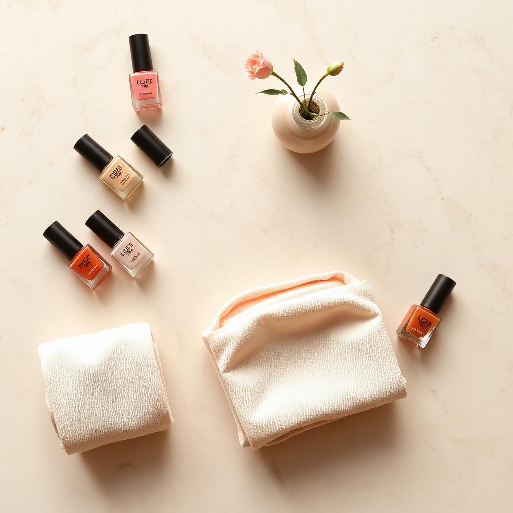 Curated nail products and linens at Allt House in Port St. Lucie